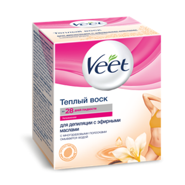 Veet теплый воск для эпиляции, 250 мл, 1 шт, с эфирными маслами фото