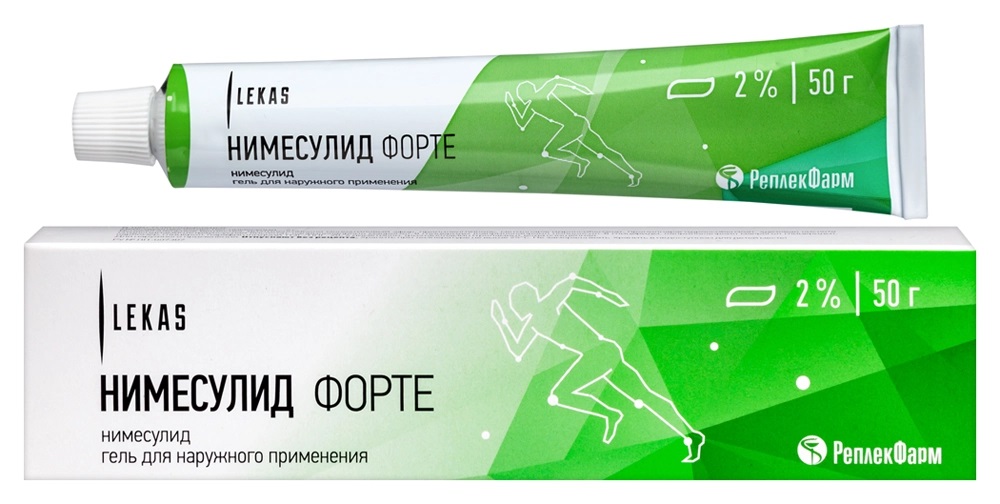 Нимесулид форте, 2%, гель для наружного применения, 50 г, 1 шт. фото