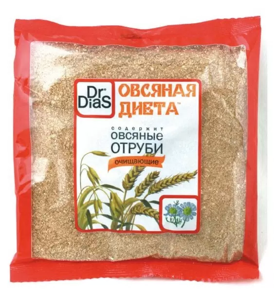 Dr. DiaS Отруби овсяные Очищающие, 200 г, 1 шт. фото