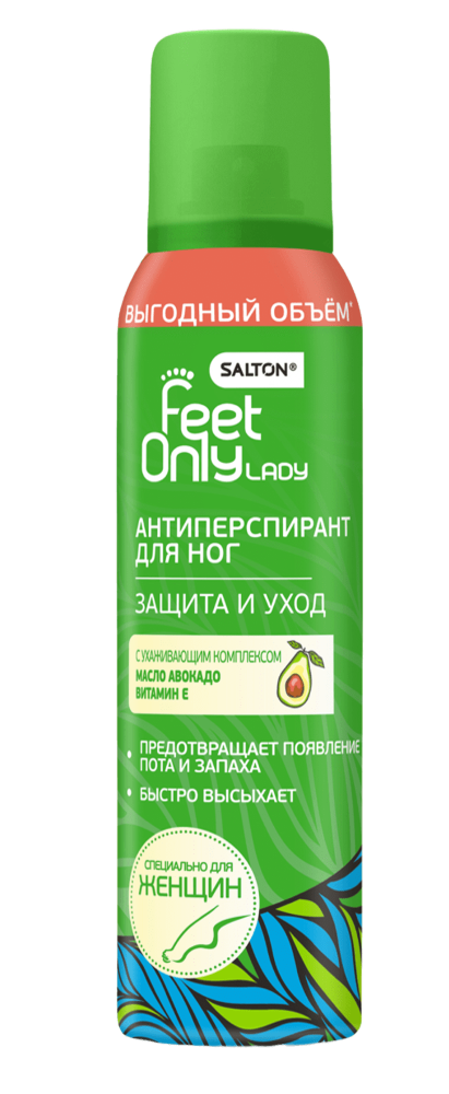Salton Feet Comfort only lady антиперспирант для ног 2в1, спрей, 150 мл, 1 шт, с маслом авокадо и витамином E фото