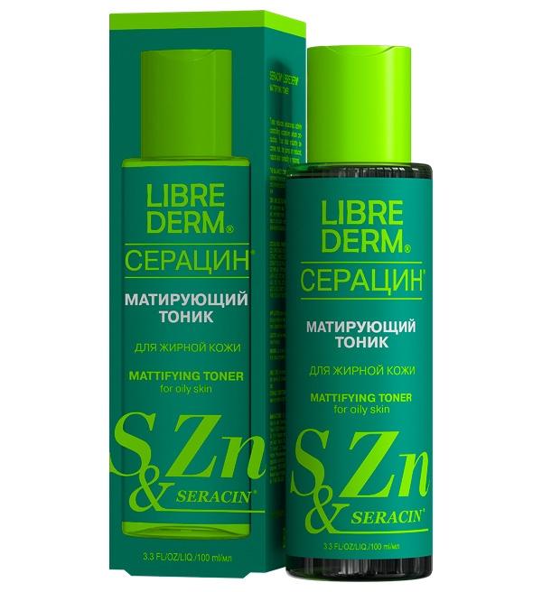 Librederm Серацин Тоник матирующий, тоник для лица, 100 мл, 1 шт. фото