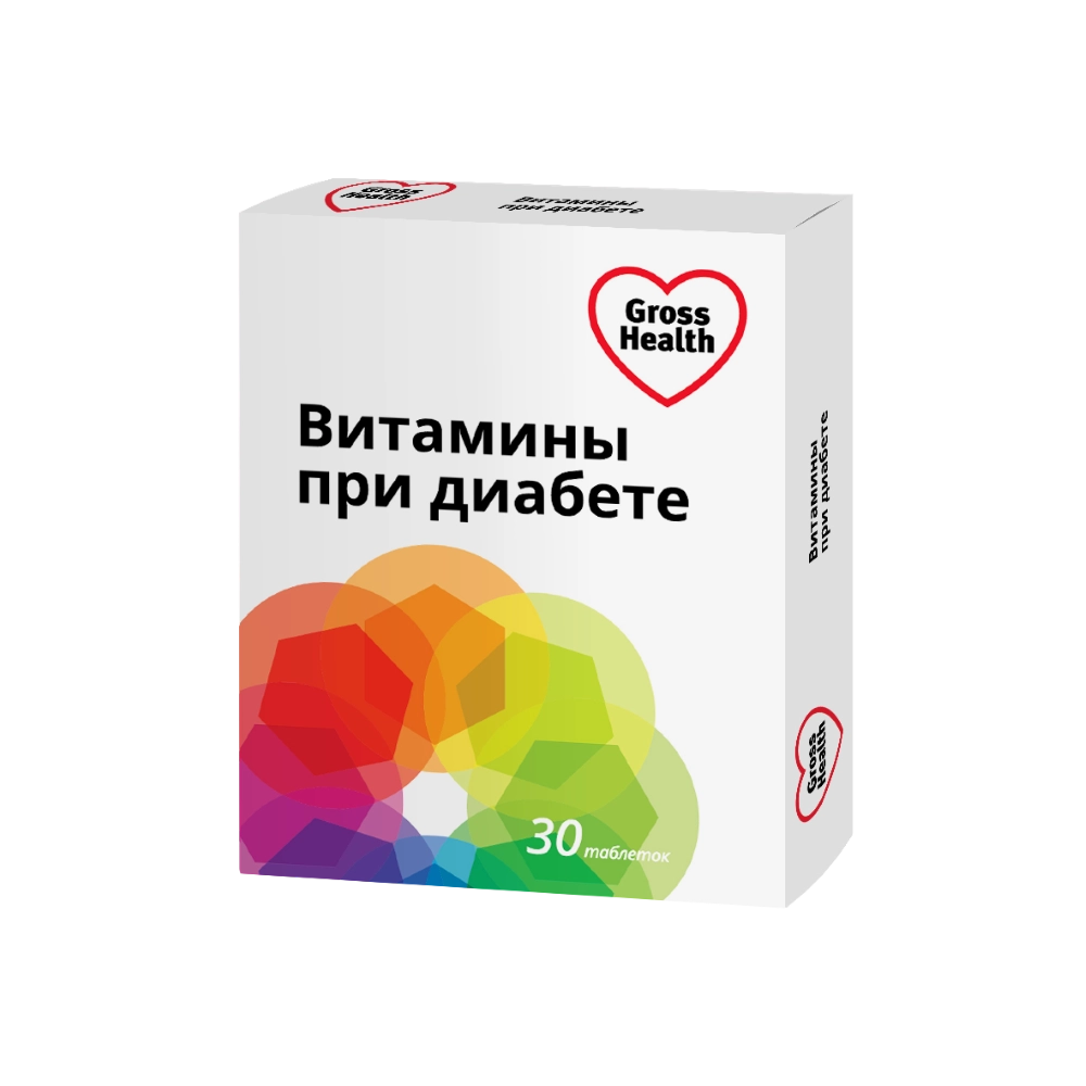 Gross Health Витамины при диабете, таблетки, покрытые пленочной оболочкой, 30 шт. фото