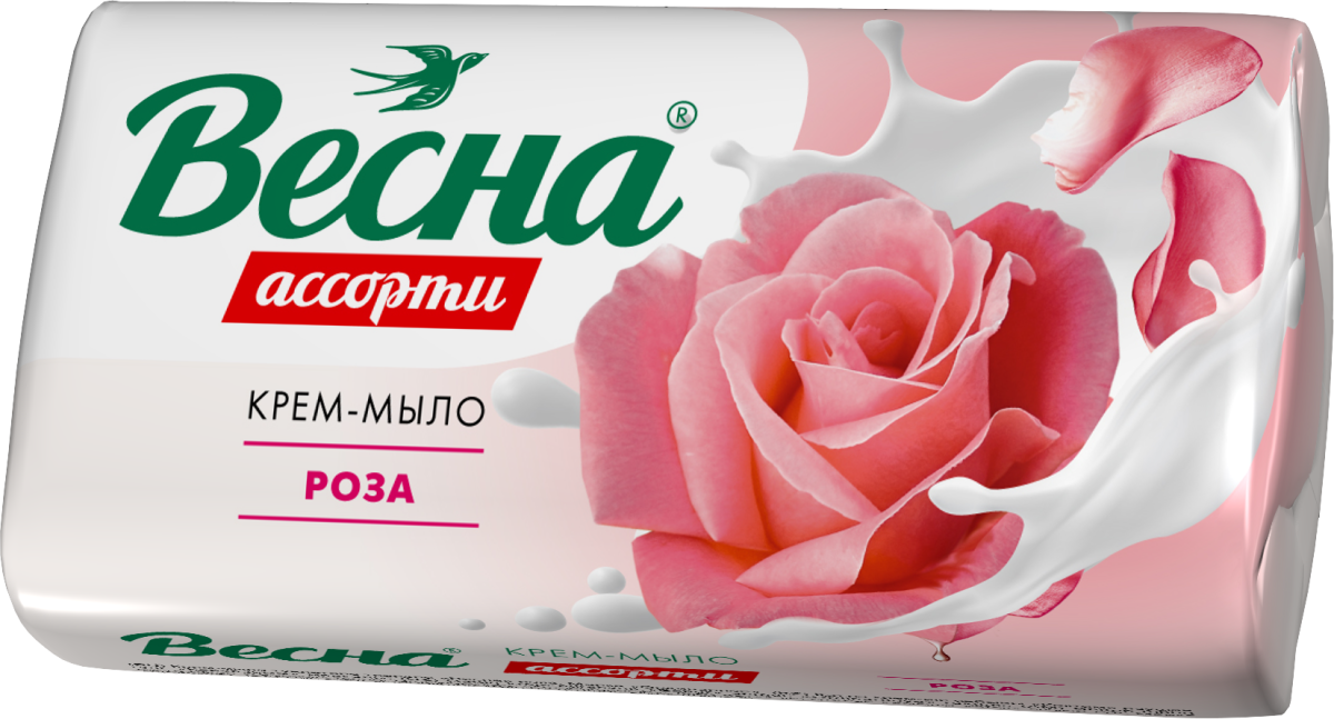 Весна Мыло туалетное Ассорти, 90 г, 1 шт, роза фото