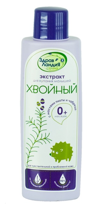 Страна Здравландия Экстракт для купания малышей Хвойный, жидкость для ванн, 250 мл, 1 шт, с маслами пихты и чабреца фото