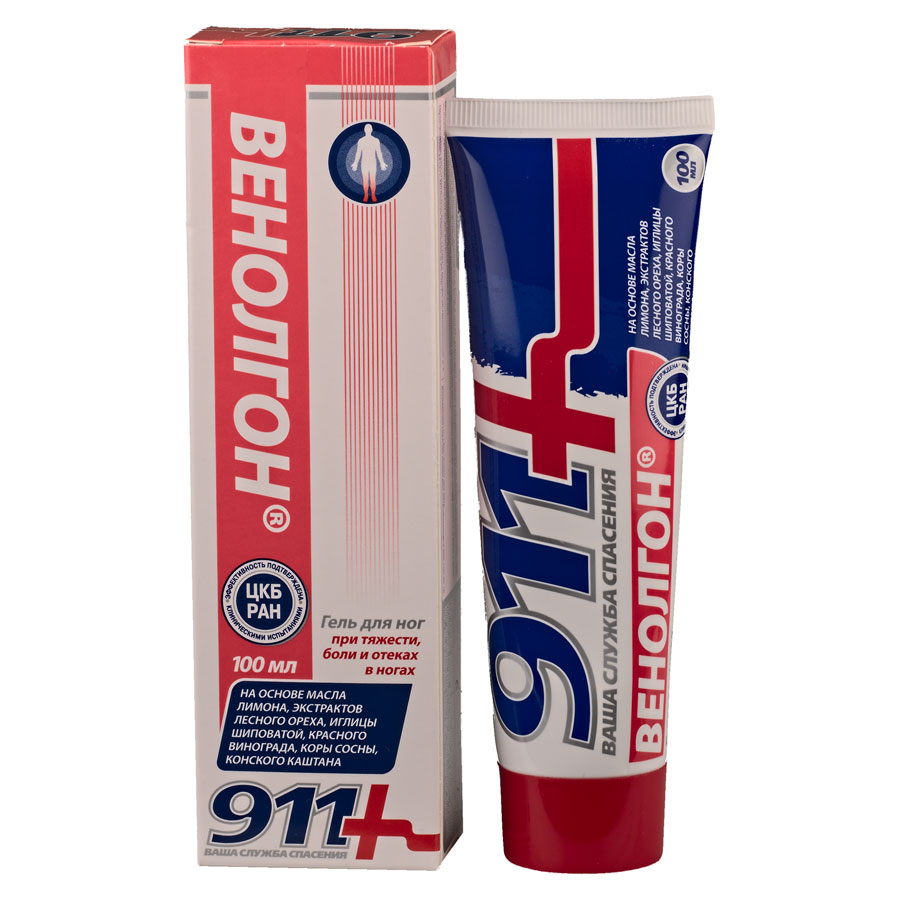 911 гель для ног Венолгон, гель для ног, 100 мл, 1 шт. фото