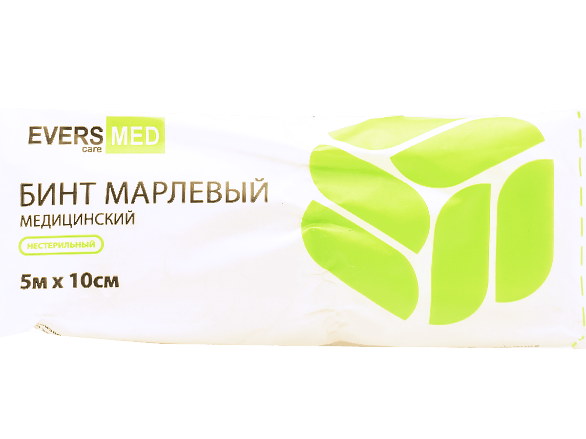 Evers Med бинт медицинский марлевый нестерильный, 5 м x 10 см, 1 шт. фото