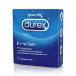 Durex Extra Safe, презервативы, 3 шт, гладкие, утолщенные фото