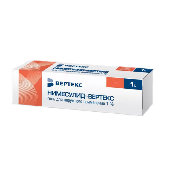 Нимесулид-Вертекс, 1%, гель для наружного применения, 50 г, 1 шт. фото