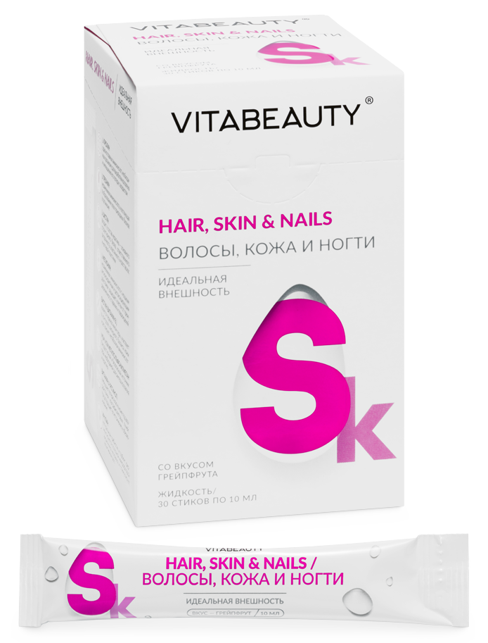 Vitabeauty Волосы, кожа и ногти, раствор для приема внутрь, 10 мл, 30 шт. фото