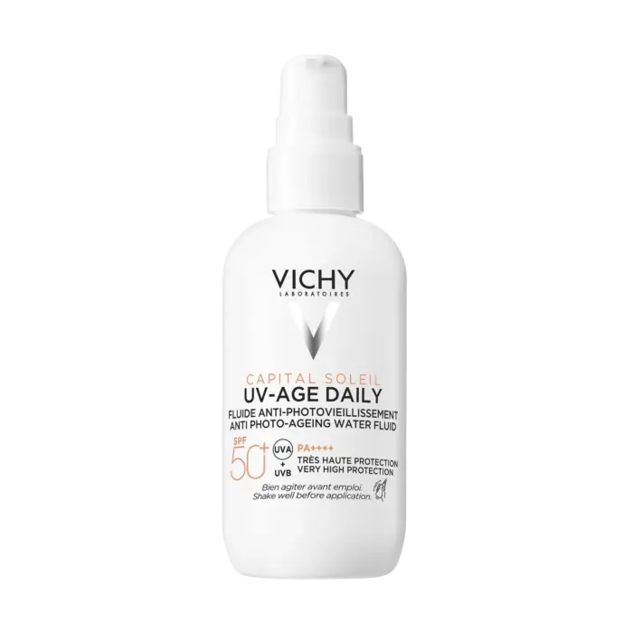 Vichy Capital Soleil UV-Age Daily Невесомый солнцезащитный флюид для лица, флюид, 80 мл, 1 шт, SPF 50+ фото