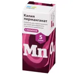 Калия перманганат, порошок для приготовления раствора для местного и наружного применения, 5 г, 1 шт. фото