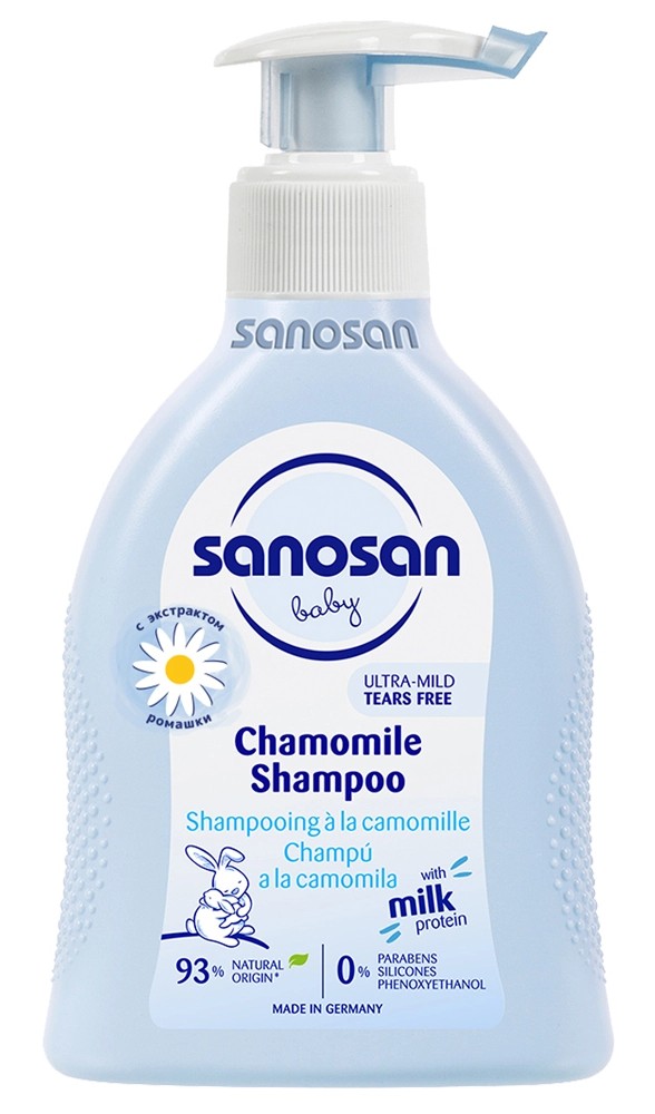 Sanosan baby Шампунь для младенцев с ромашкой, шампунь детский, 200 мл, 1 шт. фото