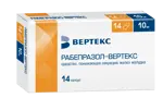 Рабепразол-Вертекс, 10 мг, капсулы кишечнорастворимые, 14 шт. фото 