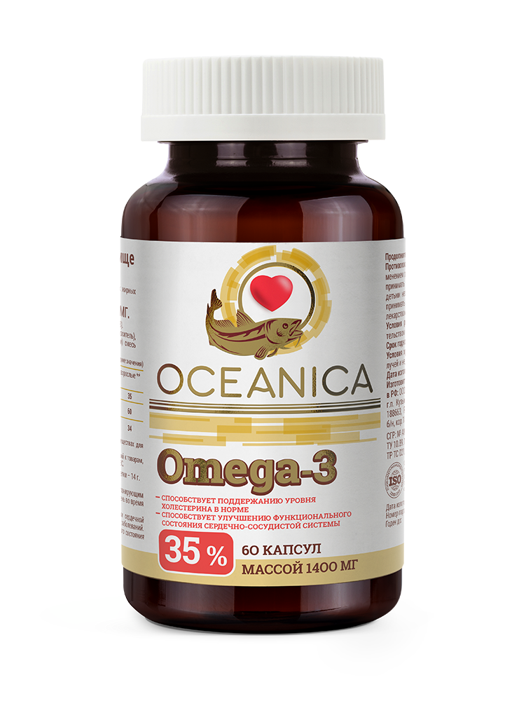 Океаника Омега-3 35%, 1400 мг, капсулы, 60 шт. фото