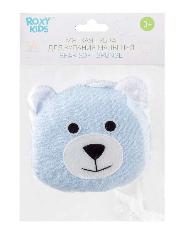 Roxy-kids Губка для купания махровая Мишка, губка, 1 шт. фото