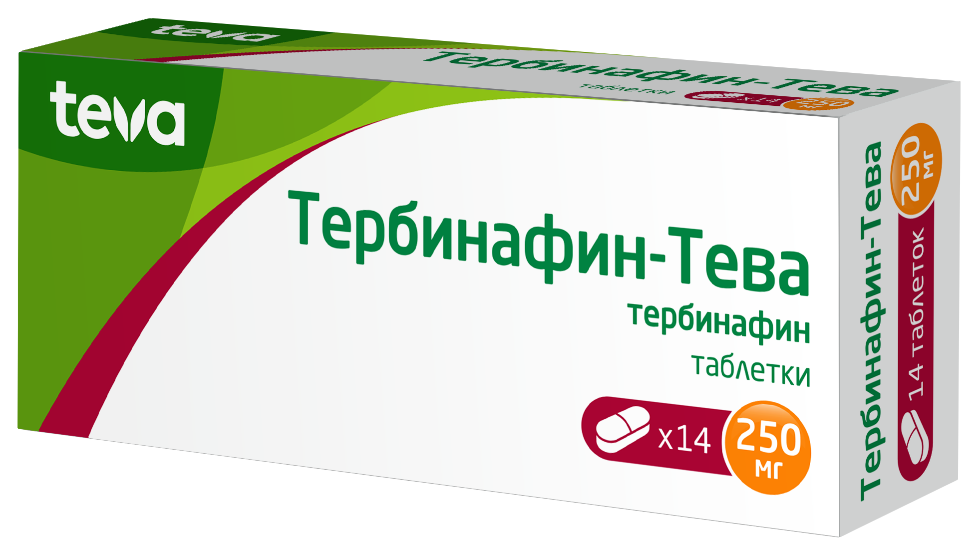 Тербинафин-Тева, 250 мг, таблетки, 14 шт. фото
