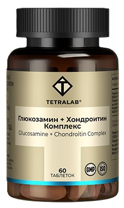 Tetralab Глюкозамин плюс Хондроитин комплекс премиум, таблетки, покрытые оболочкой, 60 шт. фото