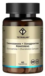 Tetralab Глюкозамин плюс Хондроитин комплекс премиум, таблетки, покрытые оболочкой, 60 шт. фото