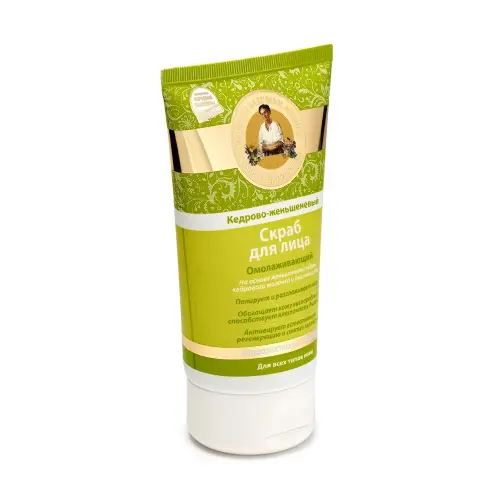 Рецепты бабушки Агафьи кедрово-женьшеневый скраб для лица омолаживающий, скраб, 150 мл, 1 шт. фото
