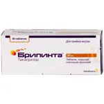 Брилинта, 90 мг, таблетки, покрытые пленочной оболочкой, 56 шт. фото