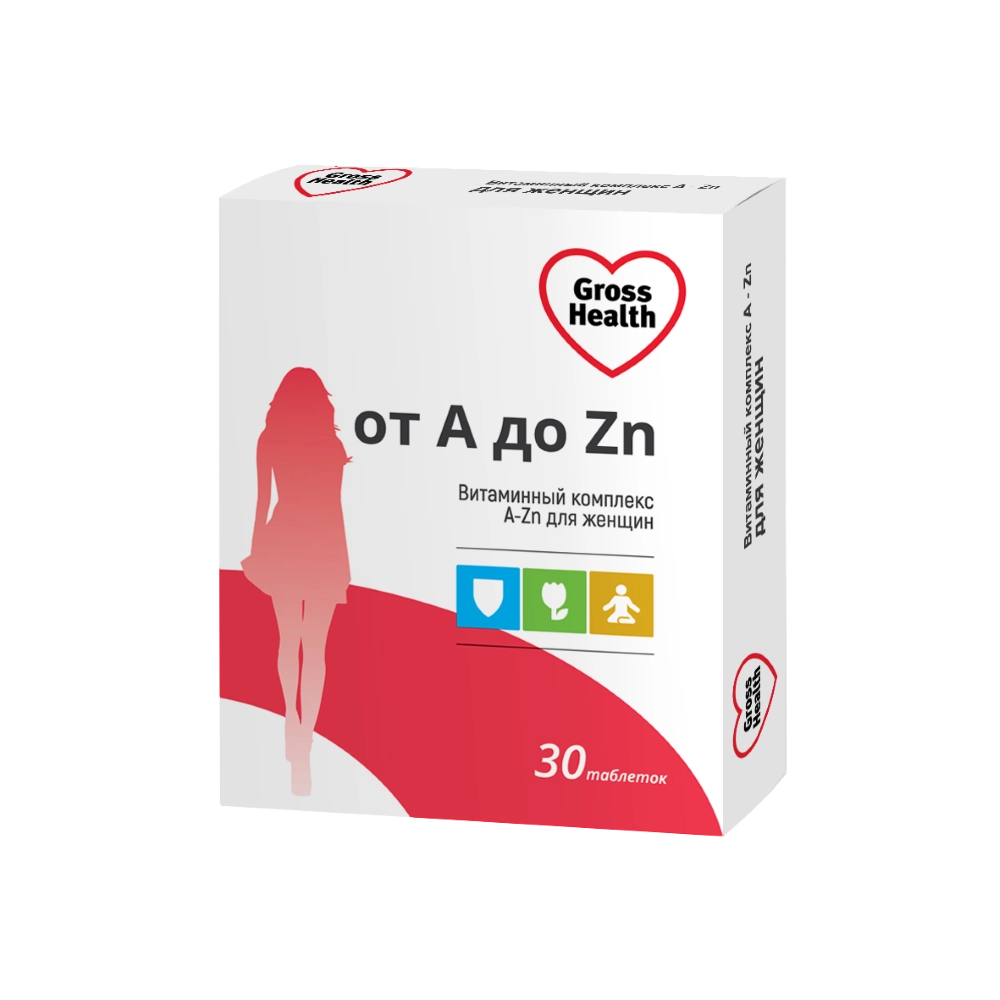 Gross Health Комплекс для женщин от A до Zn, таблетки, 30 шт. фото