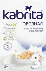 Kabrita каша овсяная на козьем молоке, 5+ мес, каша, 180 г, 1 шт. фото