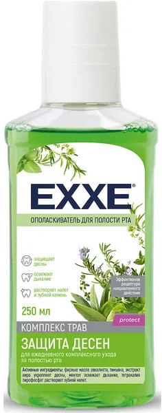EXXE Защита десен ополаскиватель для полости рта, ополаскиватель полости рта, 250 мл, 1 шт. фото
