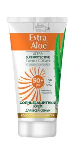 Extra Aloe солнцезащитный крем для всей семьи, крем, 100 мл, 1 шт, SPF 50+ фото