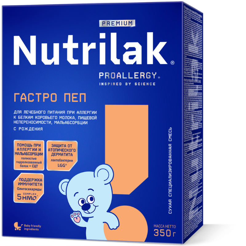 Nutrilak Premium ГАСТРО ПЕП для лечебного питания, 0+ мес, смесь молочная сухая, 350 г, 1 шт. фото