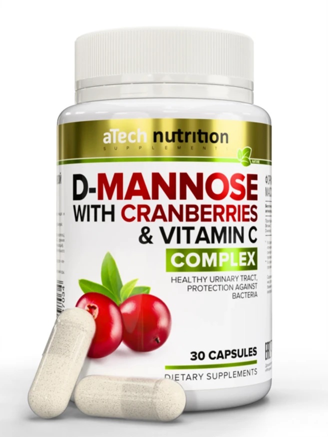 Atech nutrition D-Манноза с клюквой и витамином С, капсулы, 30 шт. фото