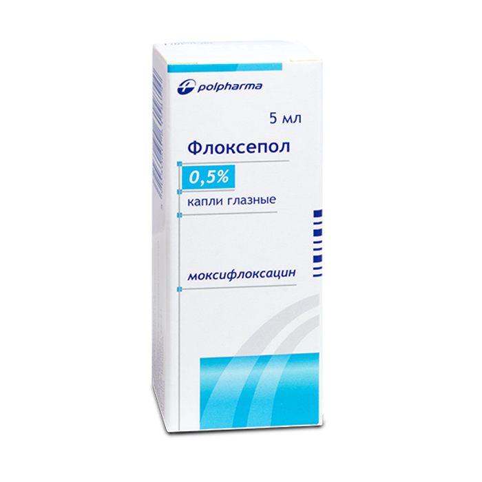 Флоксепол, 0.5%, капли глазные, 5 мл, 1 шт. фото