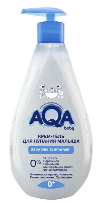 AQA baby Крем-гель для купания малыша, крем-гель, 250 мл, 1 шт. фото