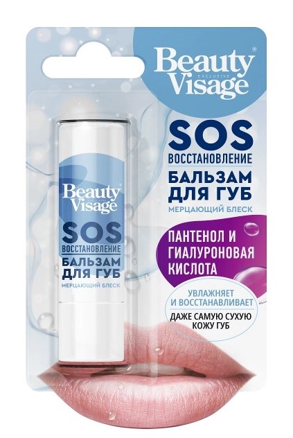 Beauty Visage Бальзам для губ SOS восстановление, бальзам для губ, 1 шт. фото