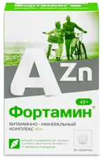 Фортамин витаминно-минеральный комплекс 45+, таблетки, 30 шт. фото