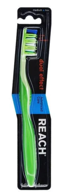 Reach Dual effect зубная щетка, щетка зубная, 1 шт, средней жесткости фото