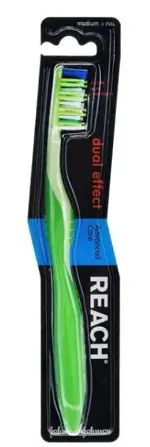 Reach Dual effect зубная щетка, щетка зубная, 1 шт, средней жесткости фото