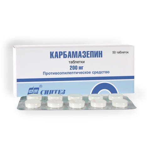 Карбамазепин, 200 мг, таблетки, 50 шт. фото
