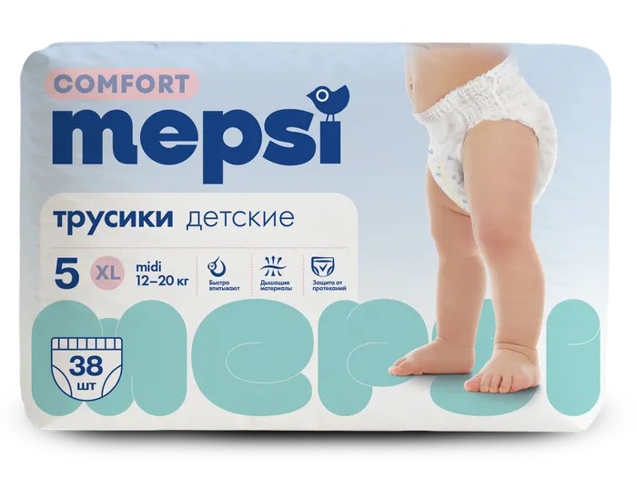 Mepsi Comfort Подгузники-трусики, 12-20 кг, 38 шт, р. XL фото