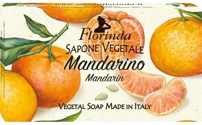 Florinda мыло туалетное твердое, мыло, 100 г, 1 шт, мандарин фото