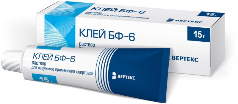 Клей БФ-6, раствор для наружного применения спиртовой, 15 г, 1 шт. фото