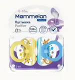 Mammelan пустышка силиконовая 6-18 месяцев №2, 2 шт. фото 