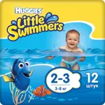 Huggies Подгузники-трусики для плавания, р. 2-3, 12 шт, 3-8 кг фото