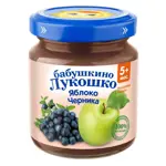 Бабушкино Лукошко детское пюре, пюре, 100 г, 1 шт, яблоко + черника фото