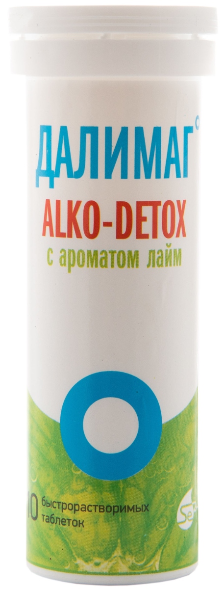 Далимаг Алко-Детокс, таблетки шипучие, 10 шт, лайм фото