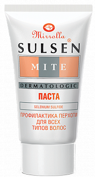 Mirrolla Сульсен Мите профилактика перхоти, 1 %, паста для местного применения, 40 г, 1 шт. фото