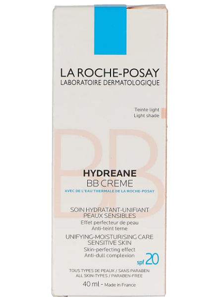La Roche-Posay Hydreane BB крем светлый, 40 мл, 1 шт, для чувствительной кожи фото