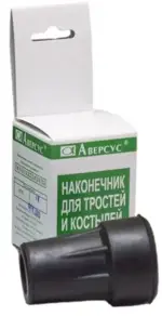 Наконечник для тростей и костылей, 1 шт, диаметр 16 мм, резиновый фото