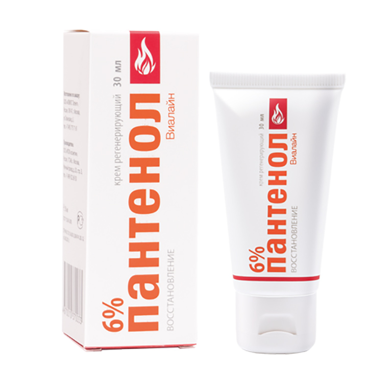 Пантенол Виалайн крем регенерирующий 6%, 6%, крем, 30 г, 1 шт. фото