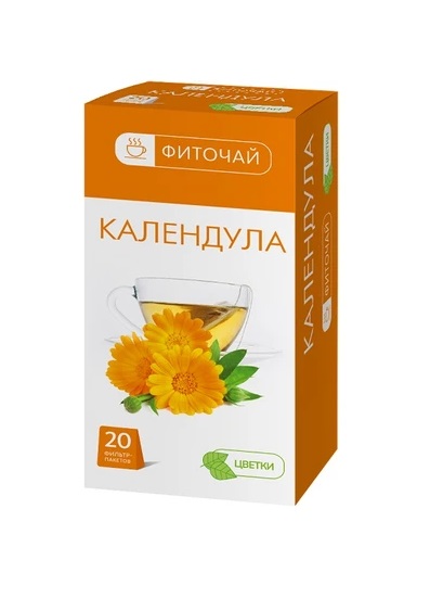 PL Календула цветки, фиточай, 1.5 г, 20 шт. фото
