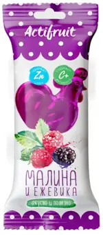Актифрут Леденцовая карамель Петушок, леденцы, 17 г, 1 шт, малина и ежевика фото